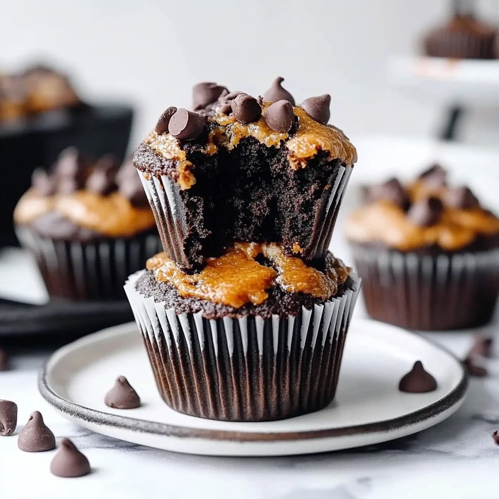 Recipe preparation for Chocolate Pumpkin Muffins