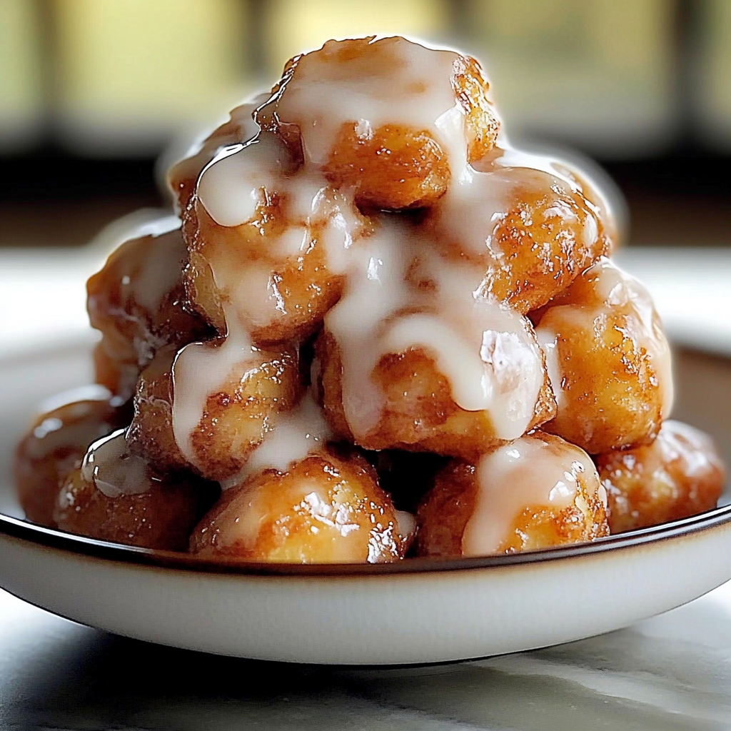 Recipe preparation for Mini Cinnamon Apple Fritters Recipe
