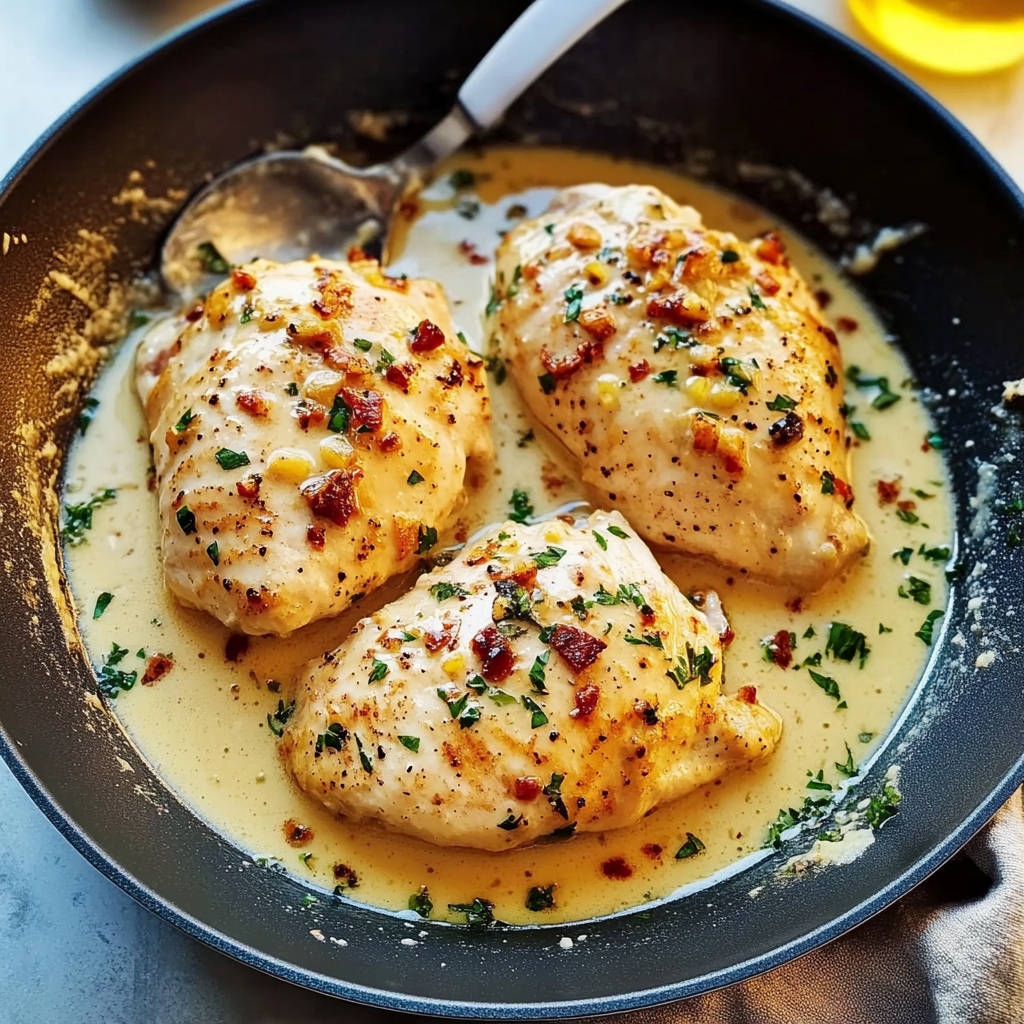 Recipe preparation for Easy Creamy Marry Me Chicken