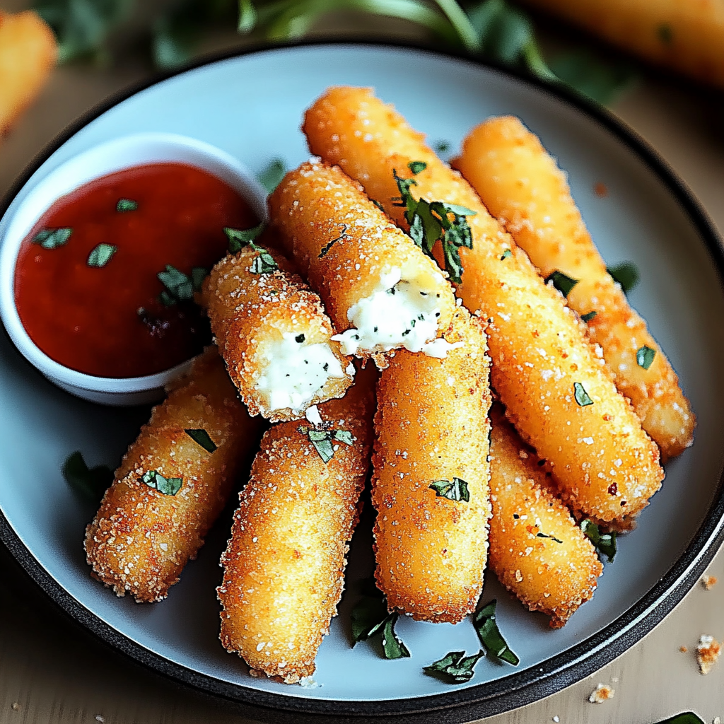 Recipe preparation for Mozzarella Sticks