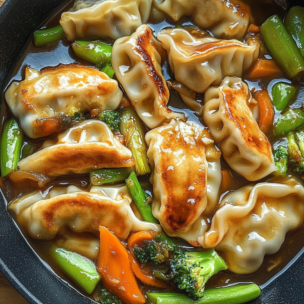 Recipe preparation for Potsticker Stir Fry