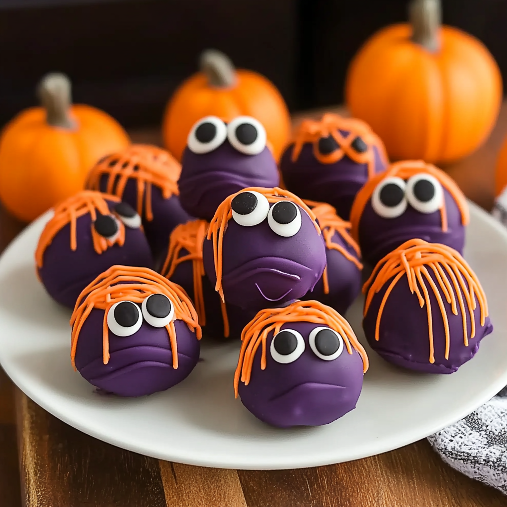 Recipe preparation for Spooky Oreo Truffles