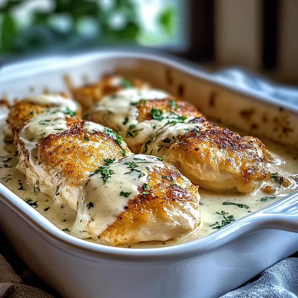 Recipe preparation for Baked Cream Cheese Chicken