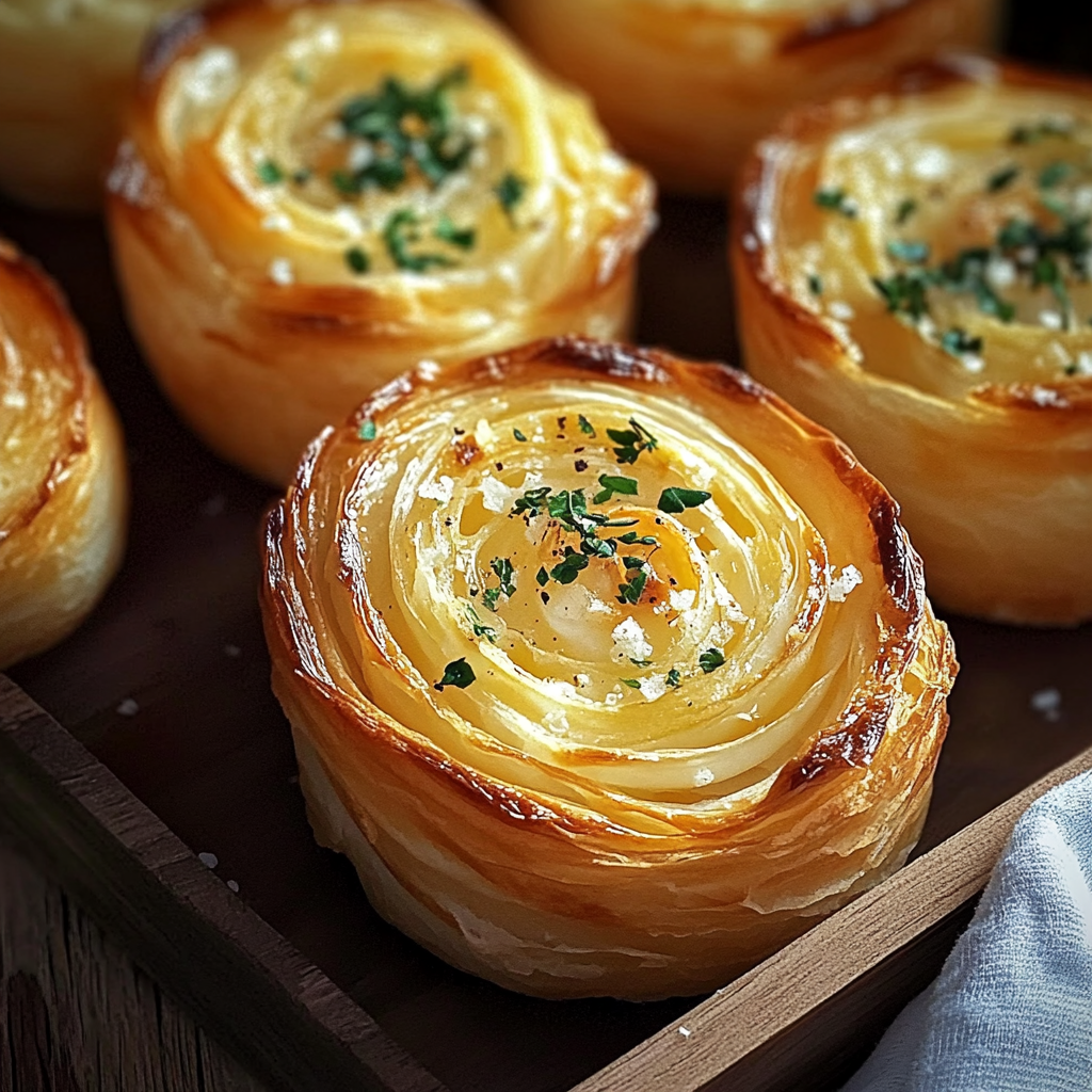 Recipe preparation for Cheesy Garlic Cruffin
