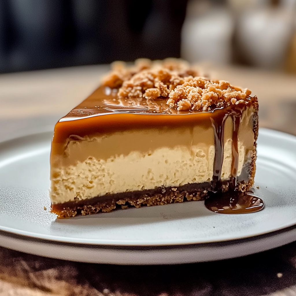 Recipe preparation for Biscoff Salted Caramel Cheesecake