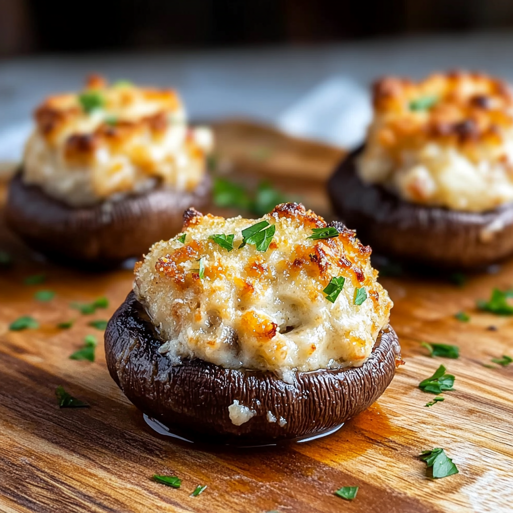 Recipe preparation for Shrimp Stuffed Mushrooms
