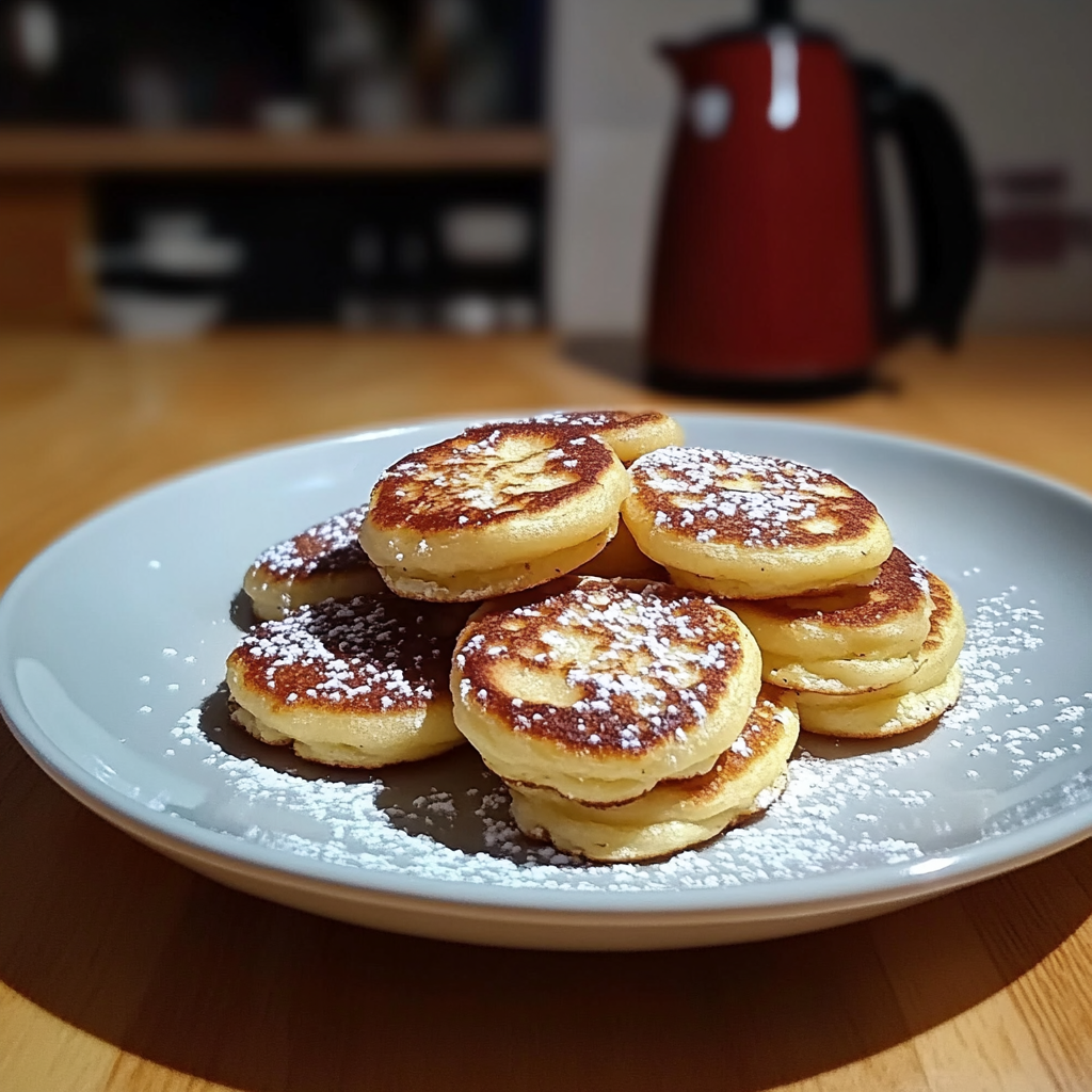 Recipe preparation for Poffertjes (Dutch Mini Pancakes)