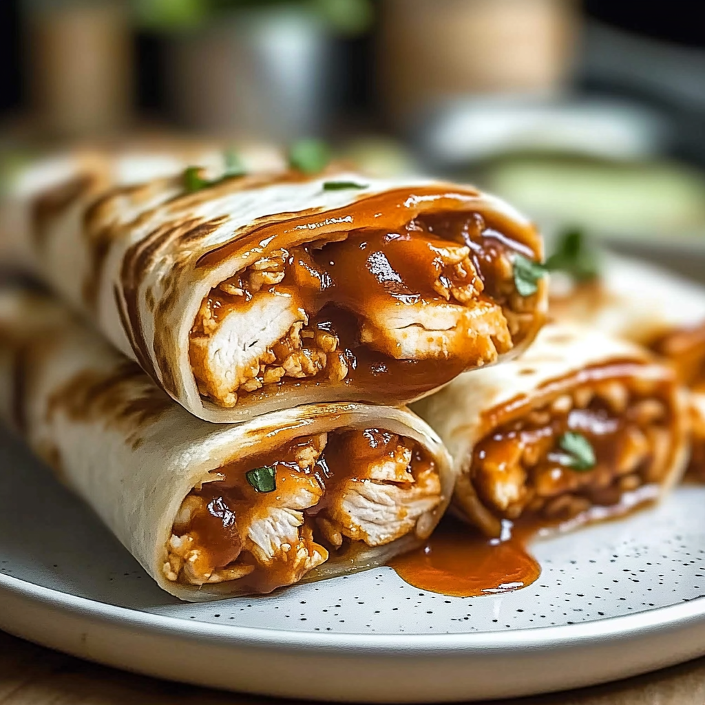 Recipe preparation for Crispy BBQ Chicken Wraps