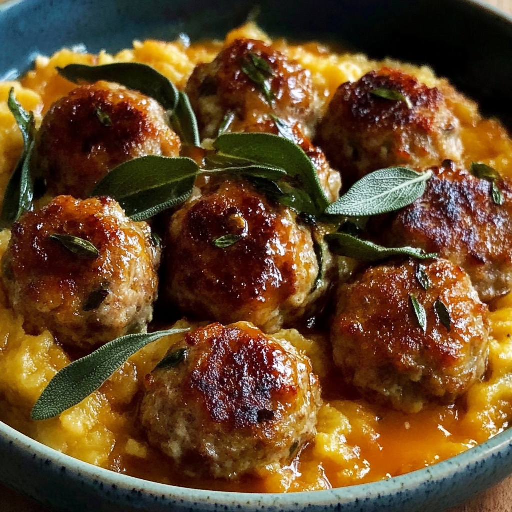 Recipe preparation for Pork, Apple, and Sage Meatballs Recipe