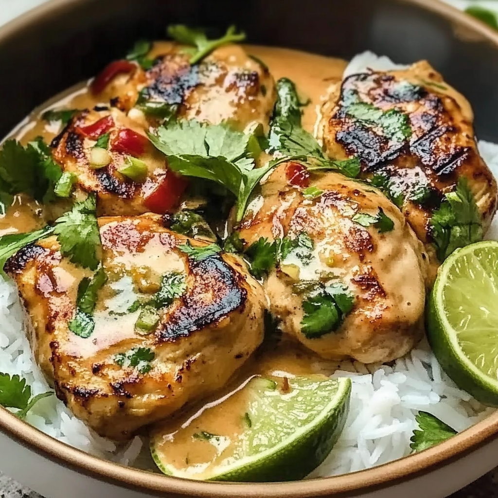 Recipe preparation for Lime Chilli Coconut Chicken