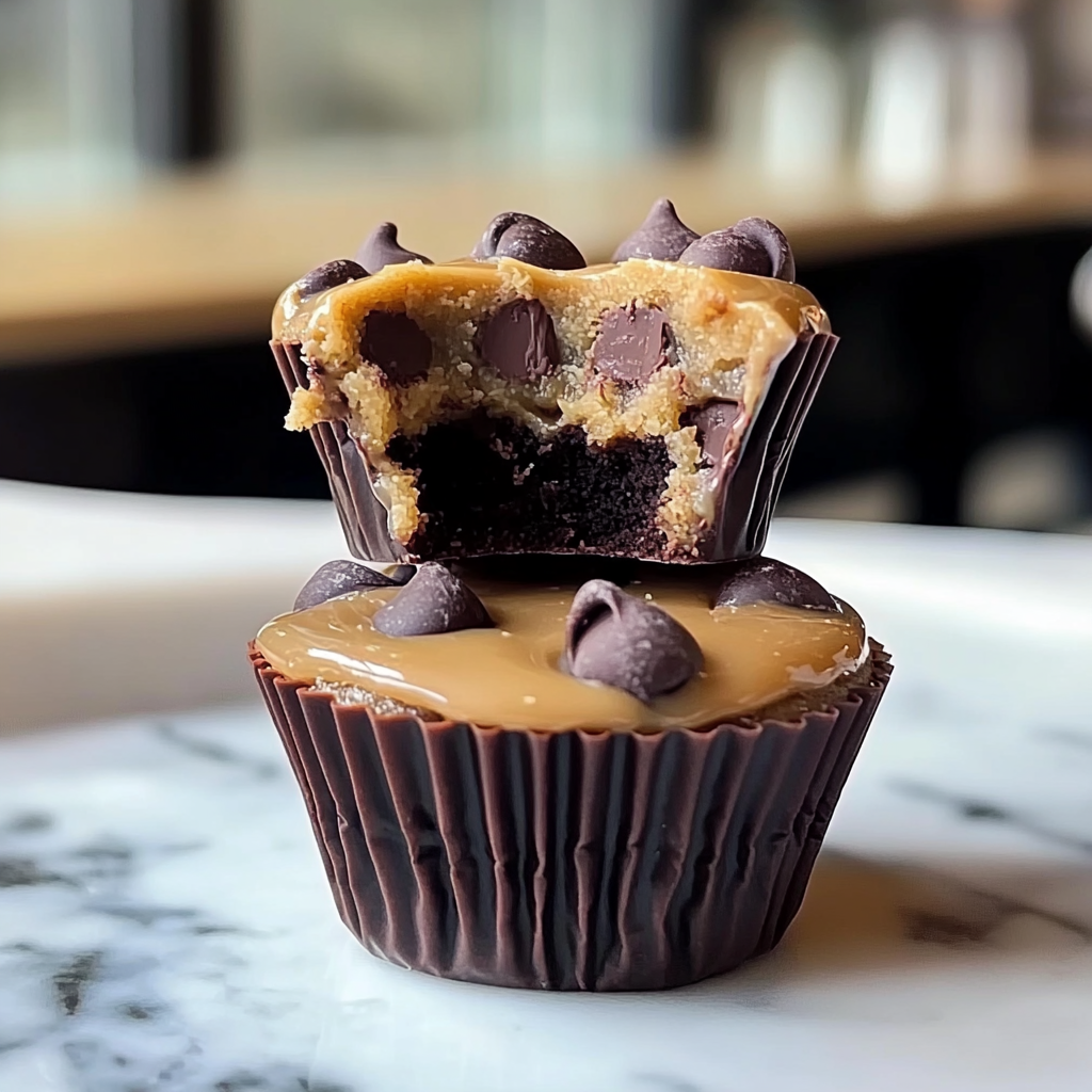 Recipe preparation for Peanut Butter Chocolate Chip Cookie Cups