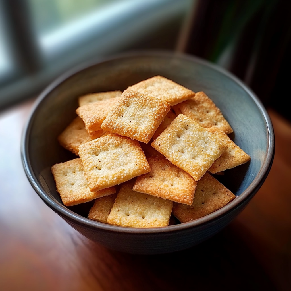 Recipe preparation for Sourdough Discard Cheese Crackers