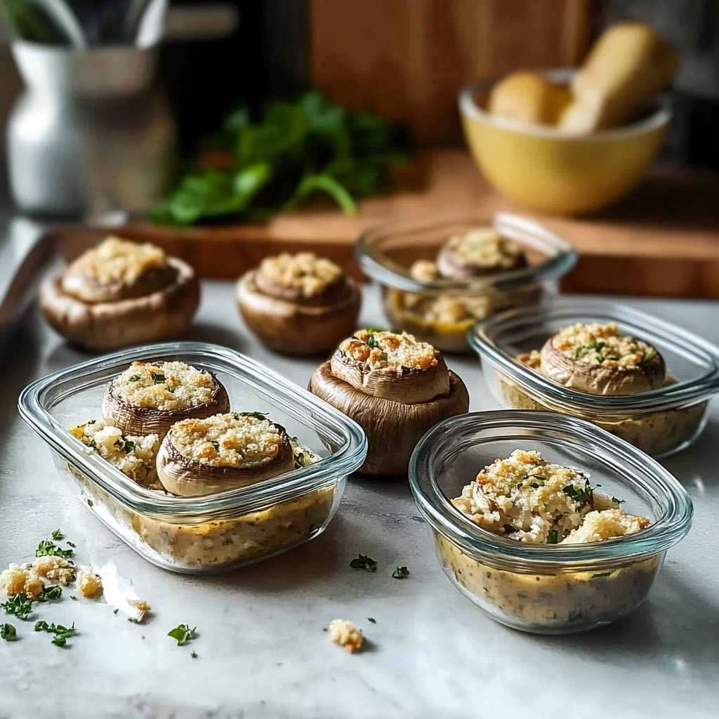 Recipe preparation for Copycat Longhorn White Cheddar Stuffed Mushrooms