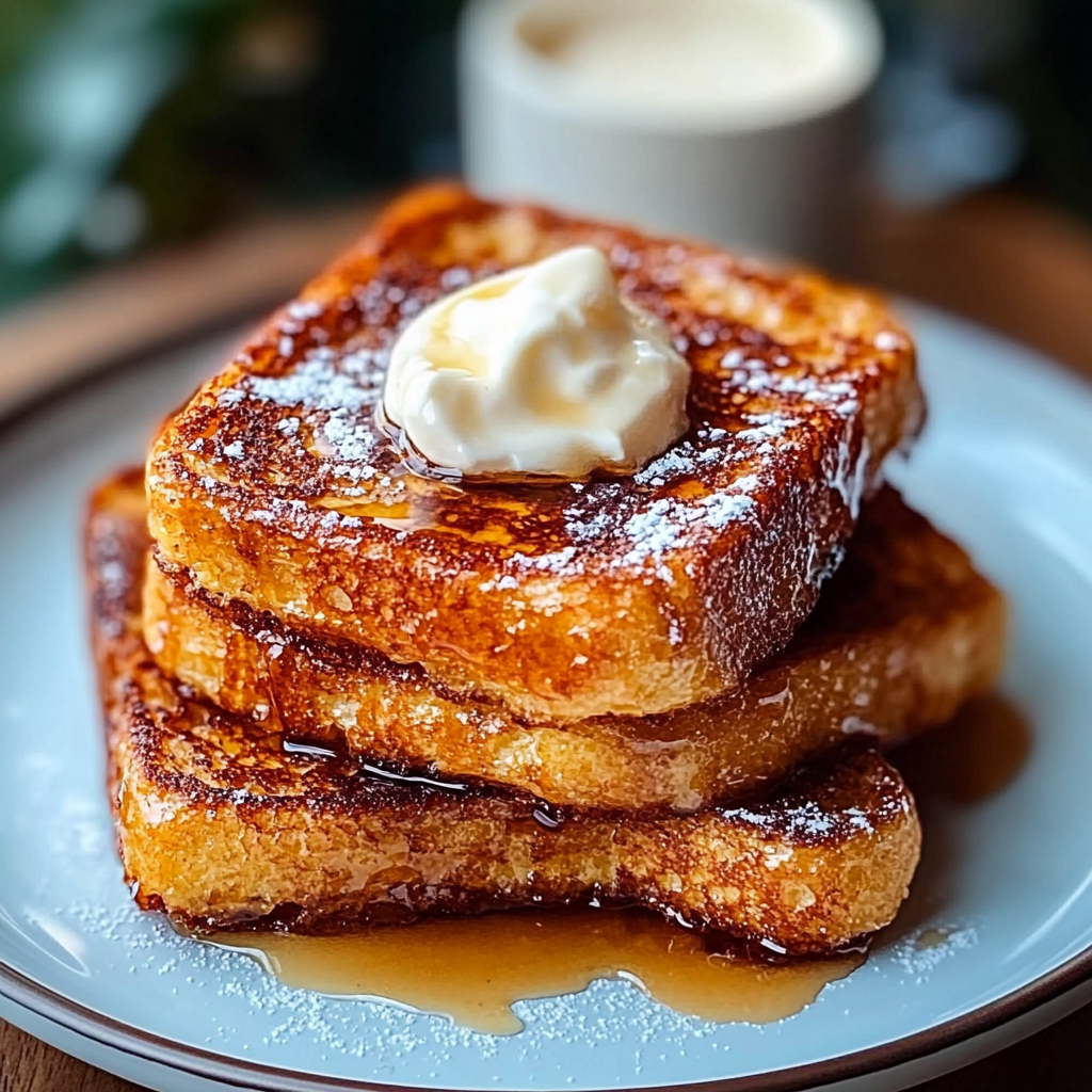 Recipe preparation for Pumpkin French Toast Breakfast