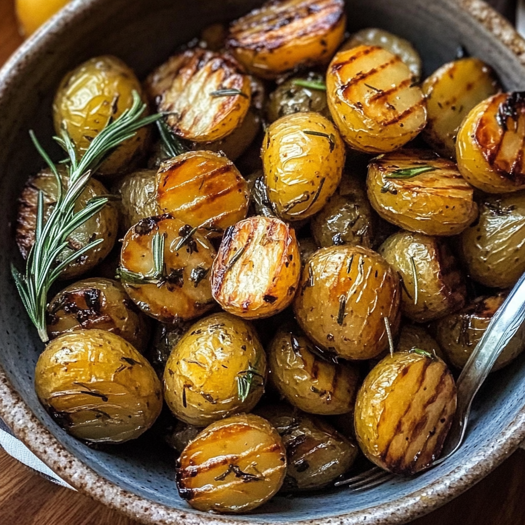 Recipe preparation for Crispy Rosemary Butter Roasted Potatoes Recipe