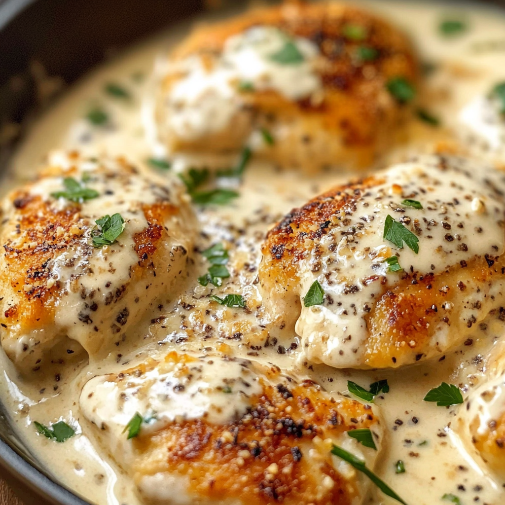 Recipe preparation for Best Creamy Garlic Parmesan Chicken Recipe