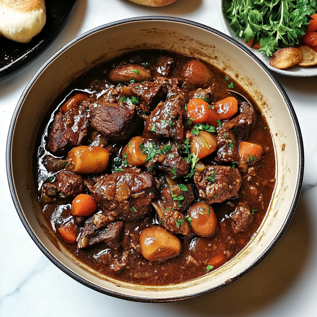 Recipe preparation for Beef Bourguignon