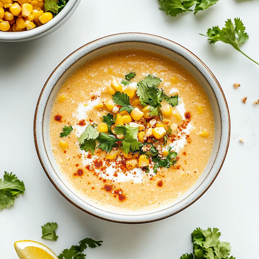 Recipe preparation for Mexican Street Corn Soup