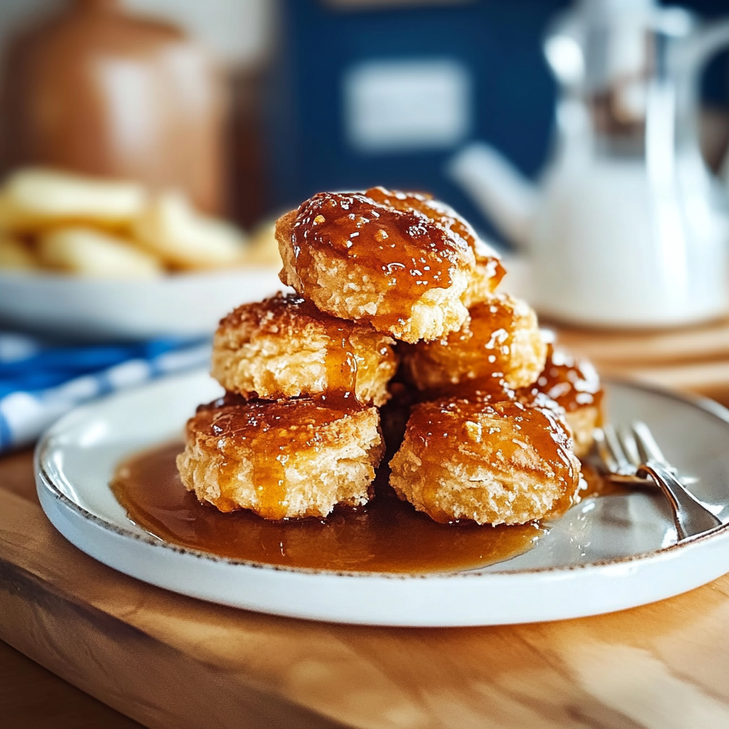 Recipe preparation for Hot Honey Chicken Biscuits