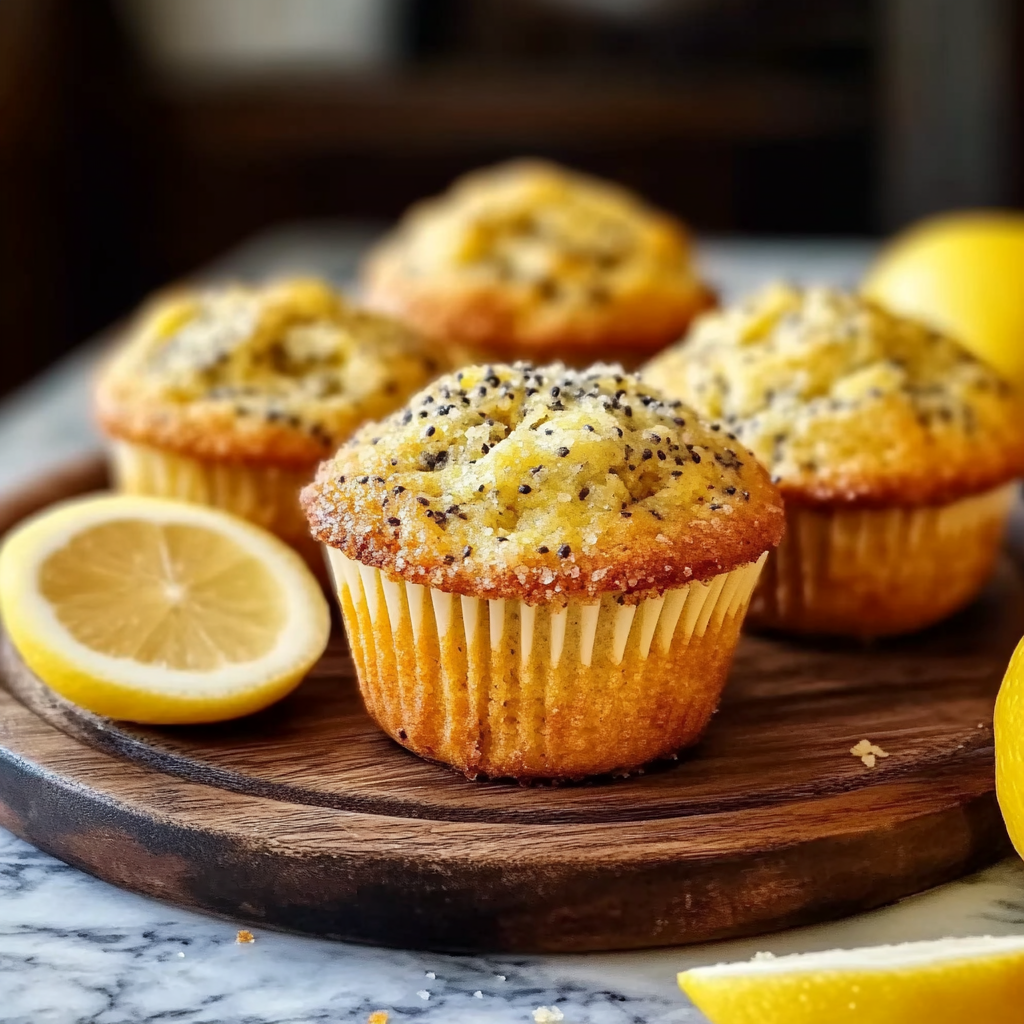 Recipe preparation for Lemon Poppy Morning Muffins