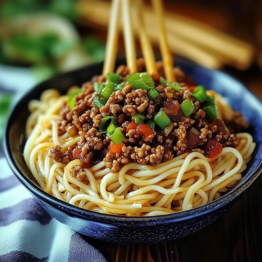 Recipe preparation for Mongolian Ground Beef Noodles: The Ultimate Weeknight Comfort Dish