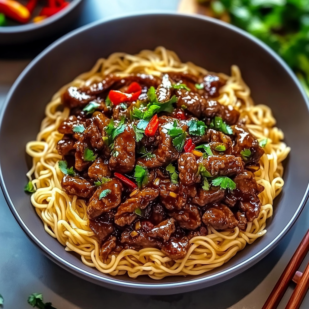 Recipe preparation for Sticky Beef Noodles: A Comforting Dish with a Flavorful Twist