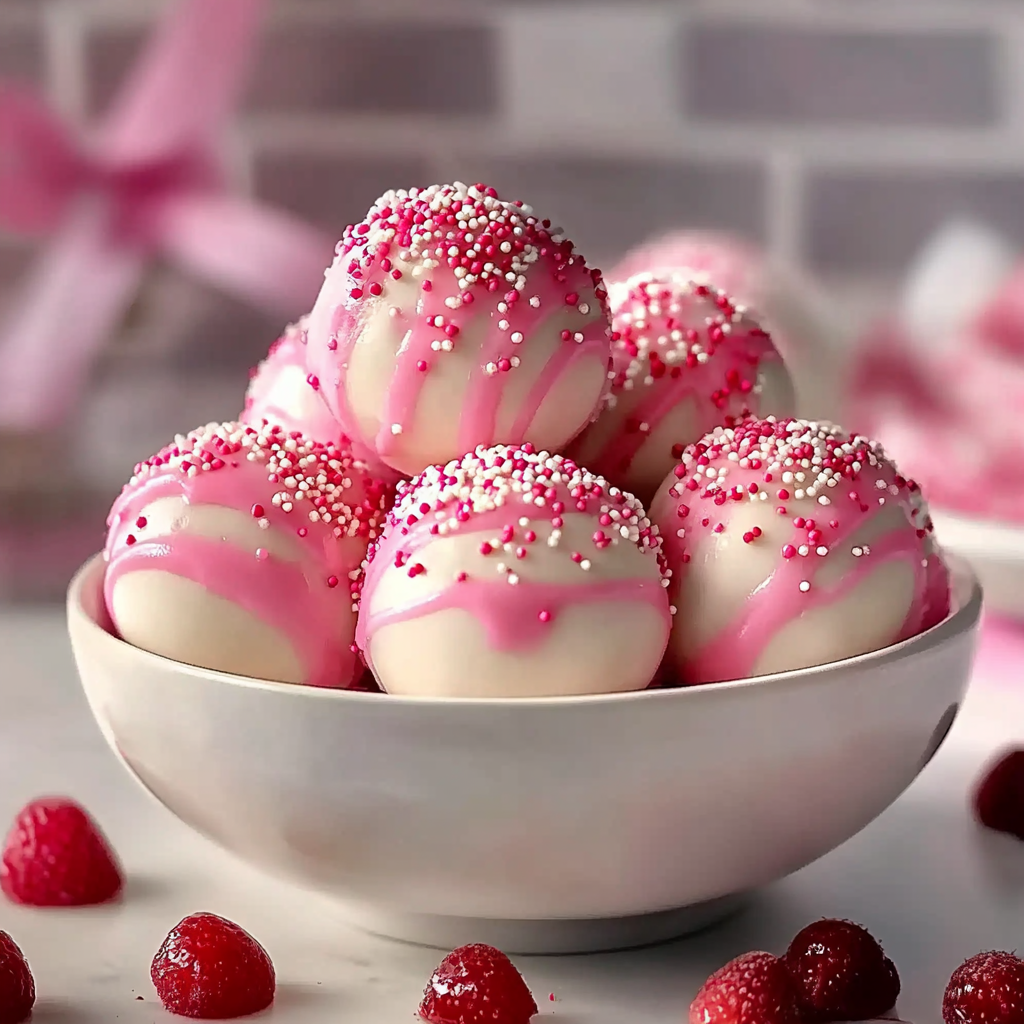 Recipe preparation for Strawberry Cake Balls