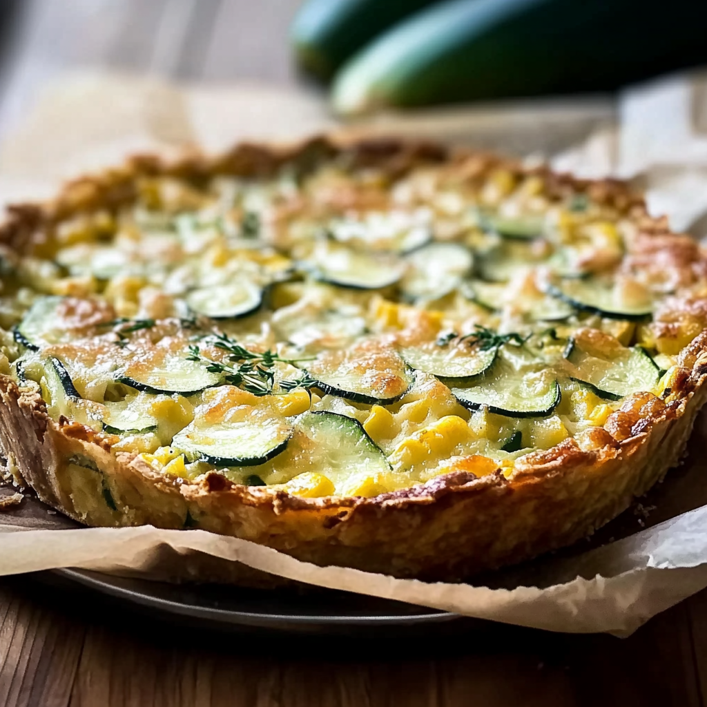 Recipe preparation for Sweet Corn and Zucchini Pie