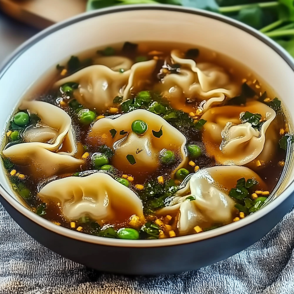 Recipe preparation for Potsticker Soup