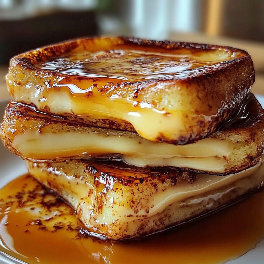 Recipe preparation for Crème Brûlée French Toast