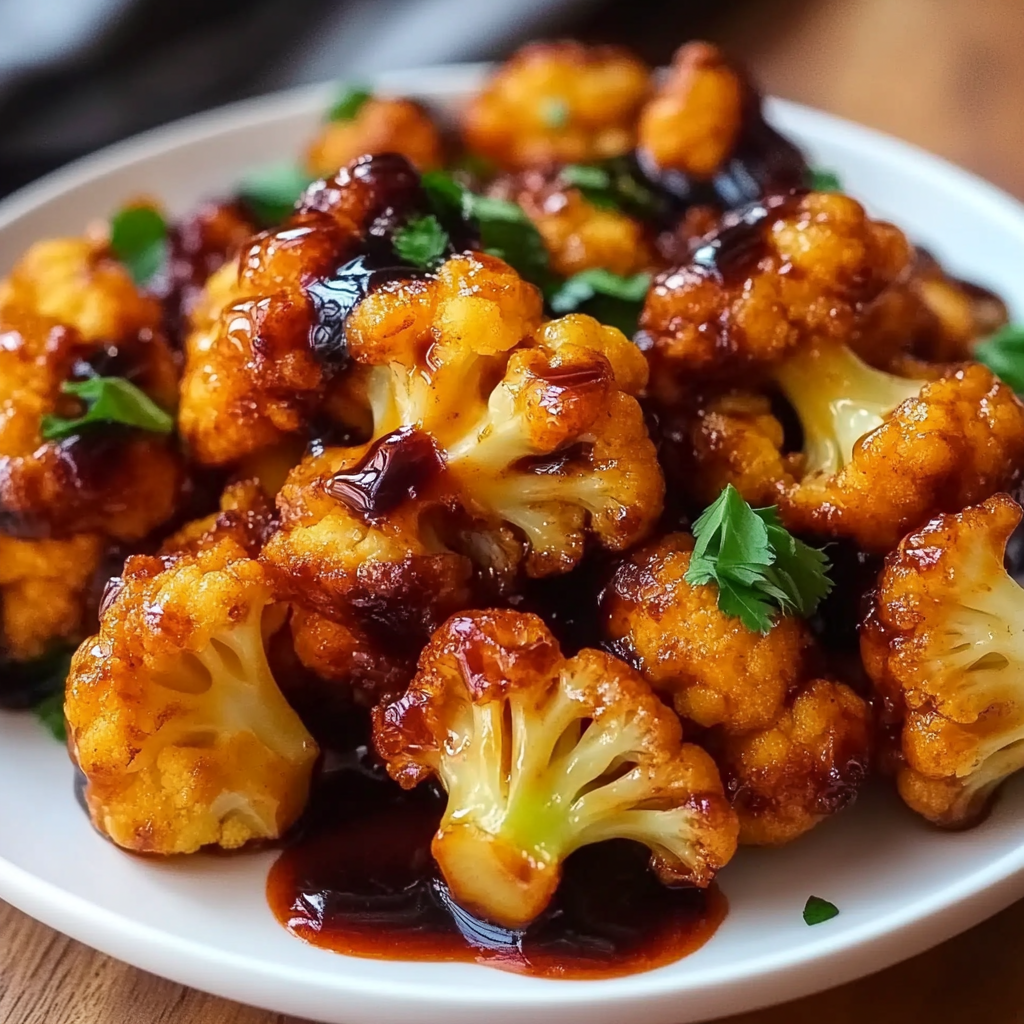 Recipe preparation for Sweet and Savory Glazed Baked Cauliflower