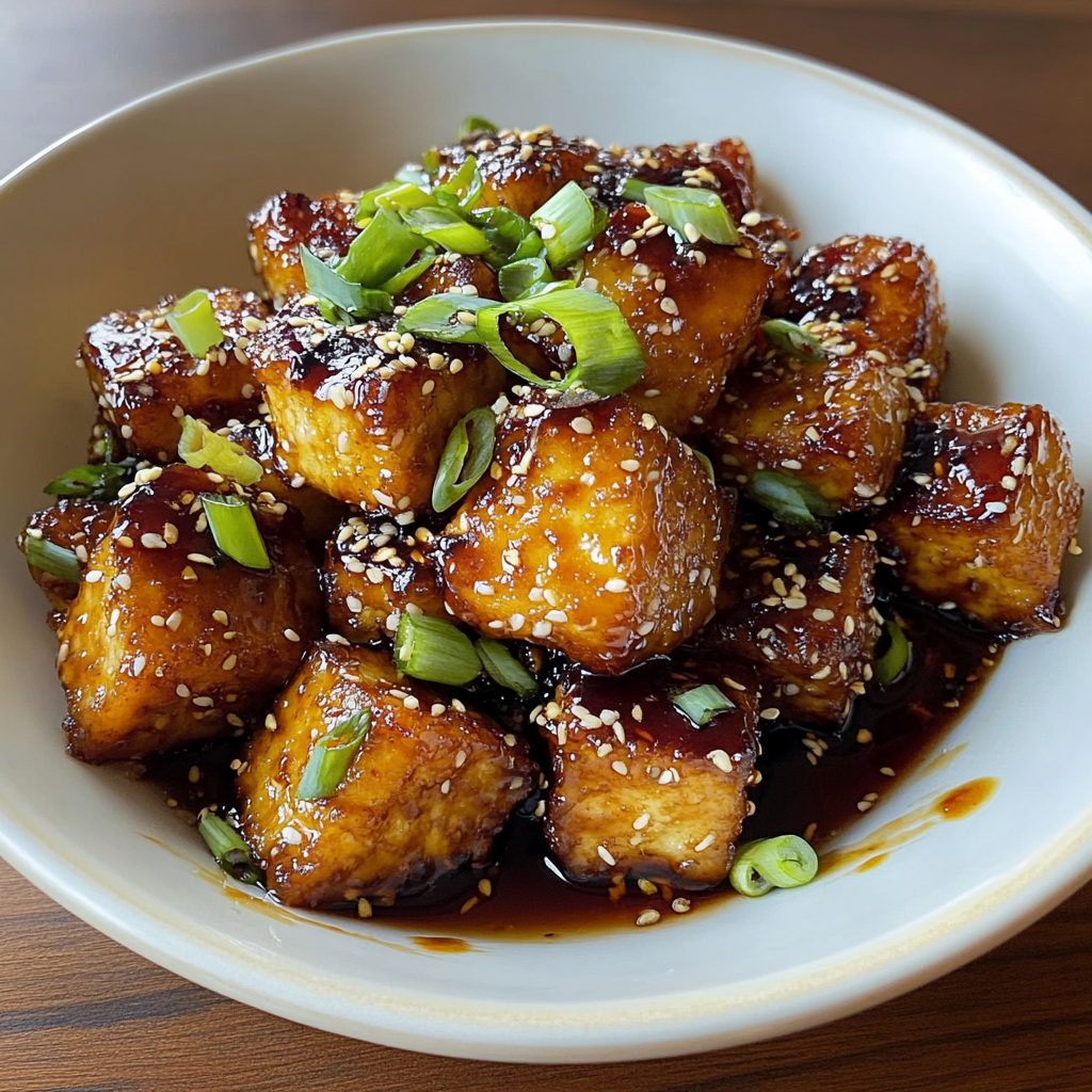 Recipe preparation for Crispy Tofu Sweet Spicy Sauce
