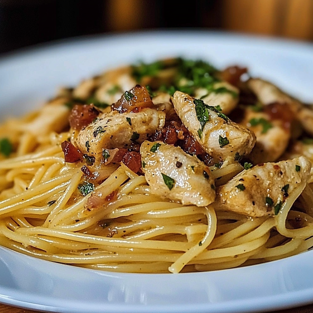 Recipe preparation for Monterey Chicken Spaghetti