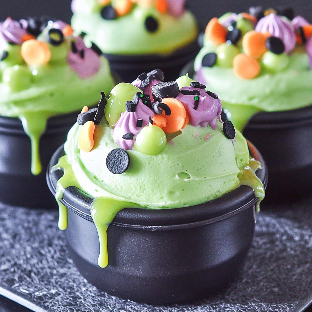 Recipe preparation for Witches Brew Pudding