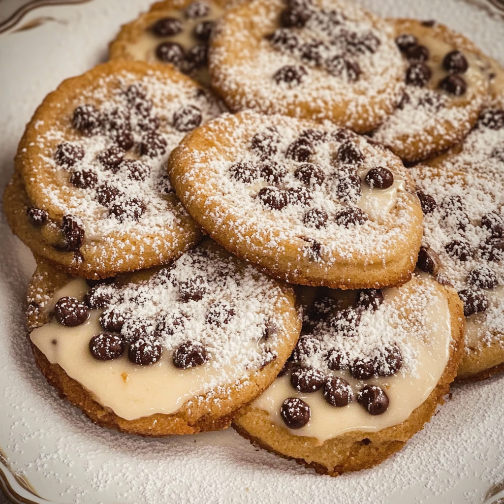 Recipe preparation for Cannoli Cookies with Ricotta Cream Filling