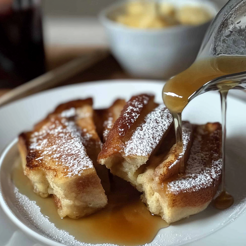 Recipe preparation for Brioche French Toast Casserole