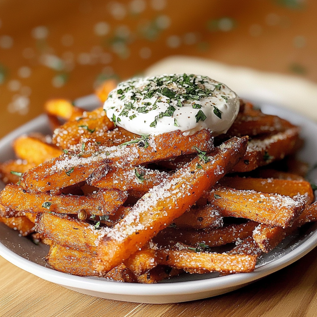 Recipe preparation for Roasted Garlic Parmesan Carrot Fries
