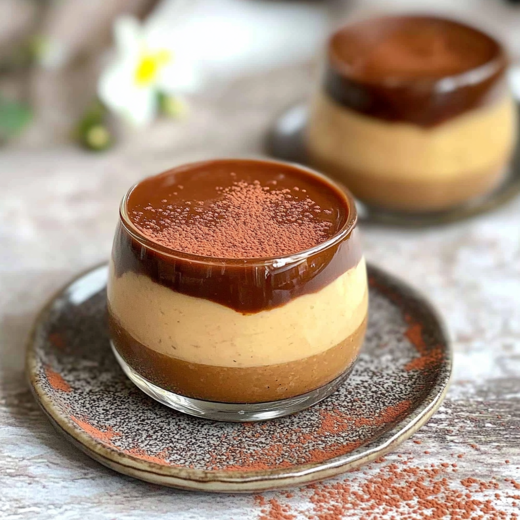 Recipe preparation for Caramel Espresso Pudding Cups