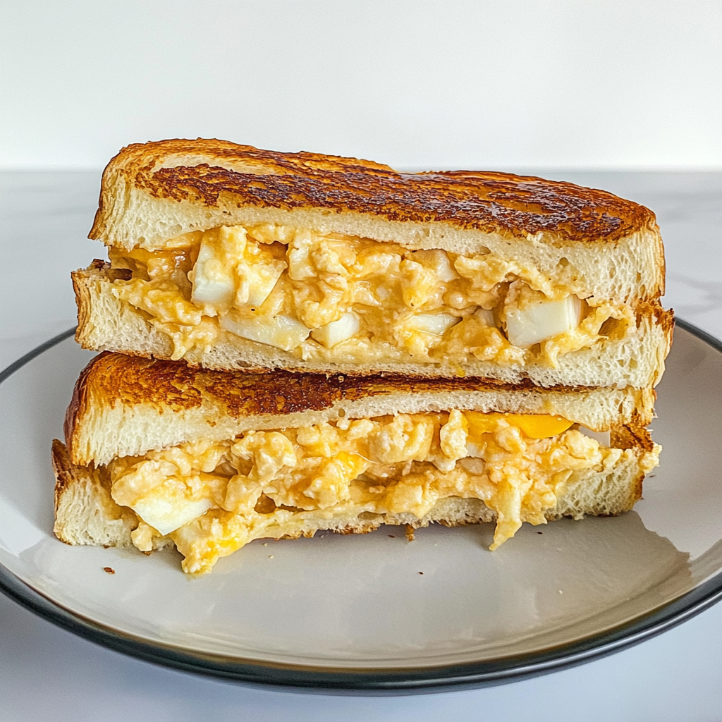 Recipe preparation for Spicy Mayo Egg Salad Croissant