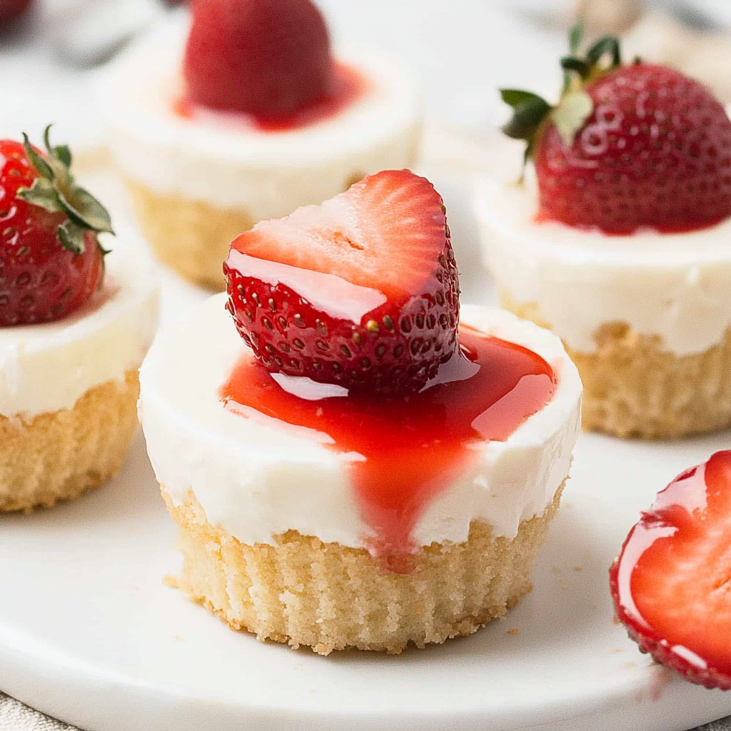 Recipe preparation for Strawberry Cheesecake Bites