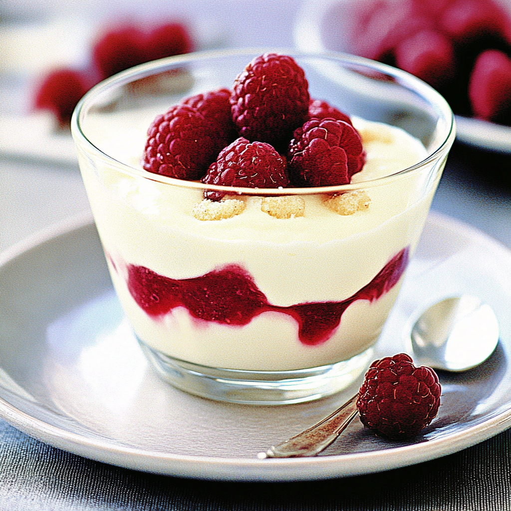 Recipe preparation for Festive Raspberry White Chocolate Mousse