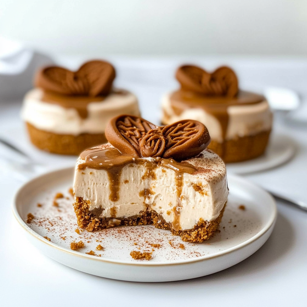 Recipe preparation for Mini Biscoff Cheesecake Cups