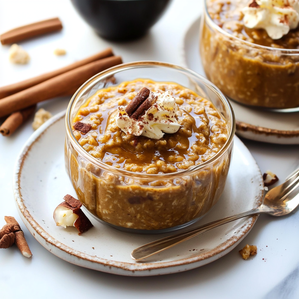 Recipe preparation for Pumpkin Spice Latte Overnight Oats
