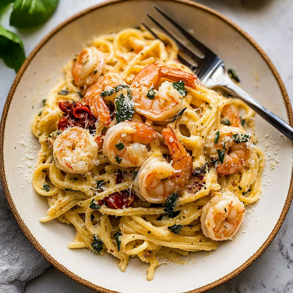 Recipe preparation for Marry Me Shrimp Pasta