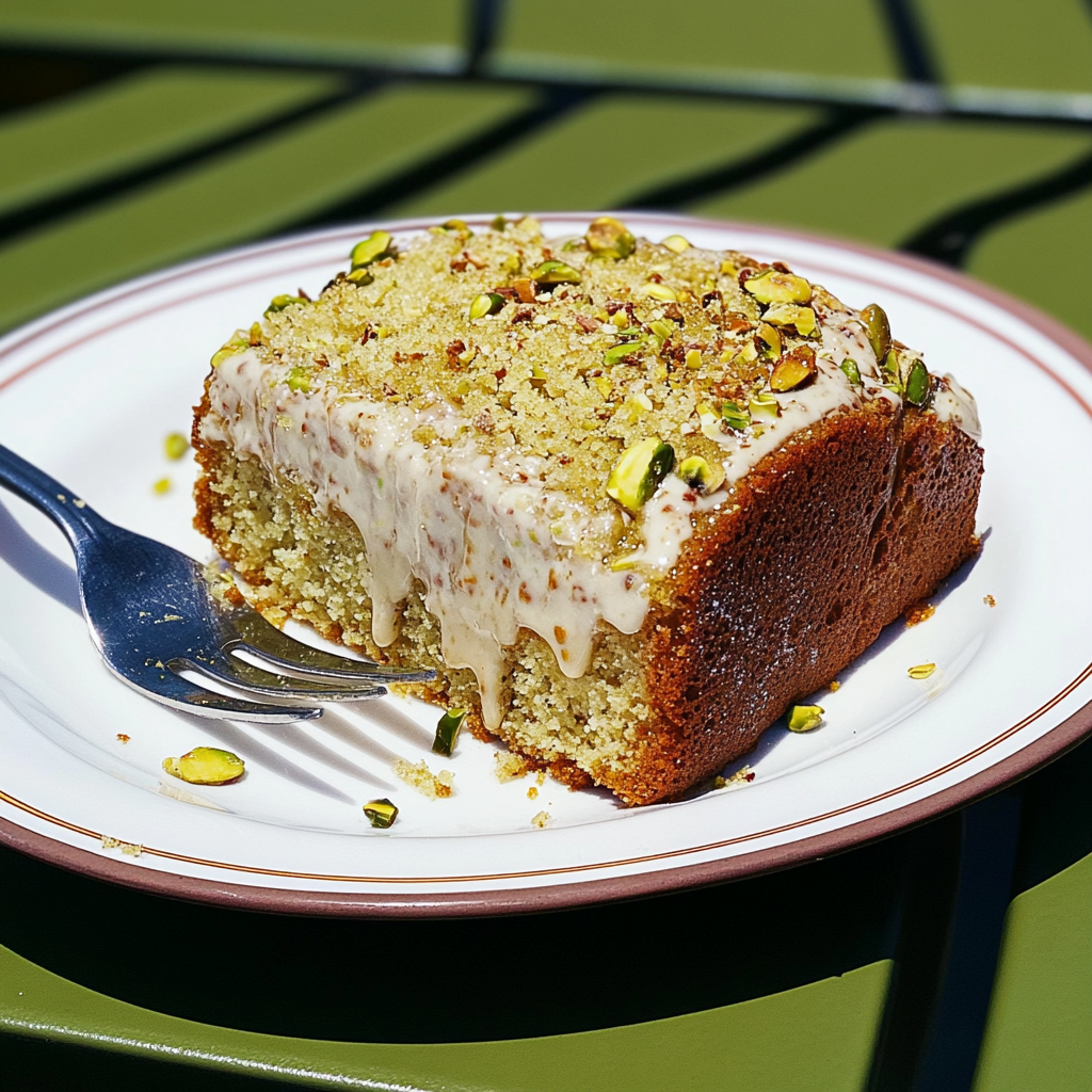 Recipe preparation for Honey Olive Oil Pistachio Loaf