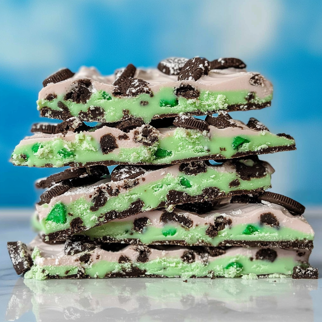 Recipe preparation for Oreo Mint Bark