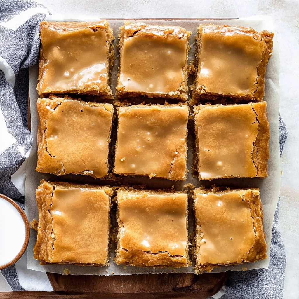 Recipe preparation for Brown Butter Maple Blondie Squares