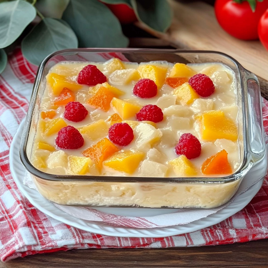 Recipe preparation for Crema de Fruta