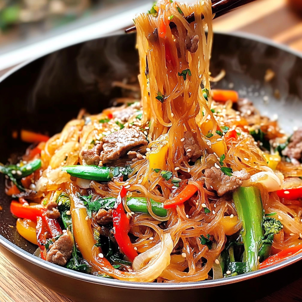 Recipe preparation for Festive Glass Noodles