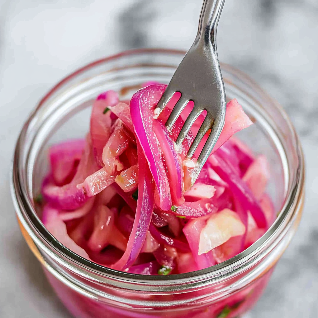 Recipe preparation for Quick Pickled Red Onions
